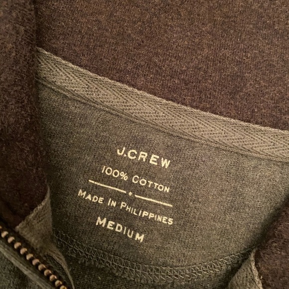 J.Crew medium green 1/4 zip pullover sweater - Picture 3 of 5